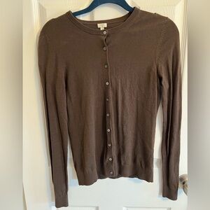 J. Crew Brown Button-Up Women's Sweater